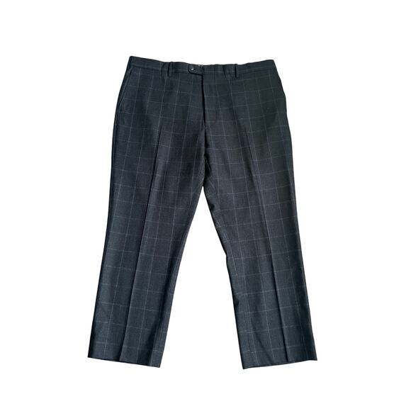 Zignone Wool Cashmere Blend Mens Dress Pants Trousers Italy 42 x 28 Gray - Picture 1 of 5